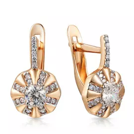 Серьги с английским замком из золота Ф7157-02-7192