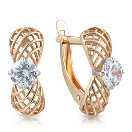 Серьги с английским замком из золота Ф7157-02-7697