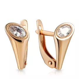 Серьги с английским замком из золота Ф7157-02-7983