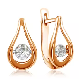 Серьги с английским замком из золота Г8869-RD16319006000