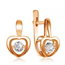 Серьги с английским замком из золота Г8869-RD16319008000