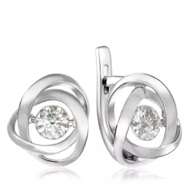 Серьги с английским замком из золота Г8869-RD66319005000