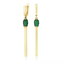 Серьги с английским замком из золота GCC099E