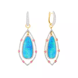 Серьги с английским замком из золота GE30526-SC-PS-YG_PS_OA_YG