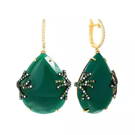 Серьги с английским замком из золота HF04227EE-YGAG_TV_ZAG_YG