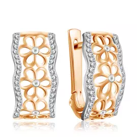 Серьги с английским замком из золота Э2972-01С116598