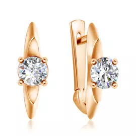 Серьги с английским замком из золота Э2972-01С119295