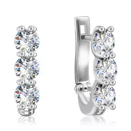 Серьги с английским замком из золота Э2972-01С125142