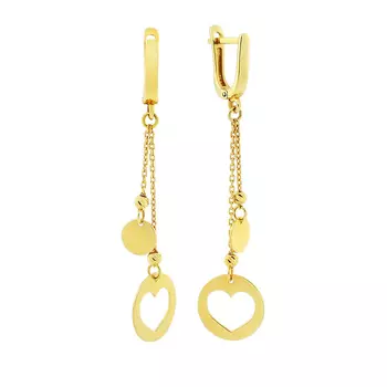 Серьги с английским замком из золота KPYLV02