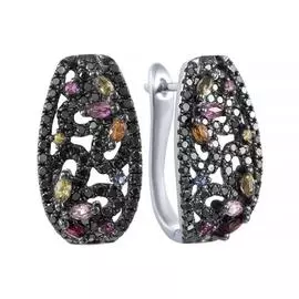 Серьги с английским замком из золота ME31399-BD-FS_DB_SA_SM_WG