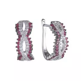 Серьги с английским замком из золота ME32422-WD-RU_SR_RU_WG