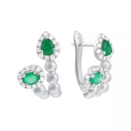 Серьги с английским замком из золота ME36518-WD-EM_SR_EM_EM_WG