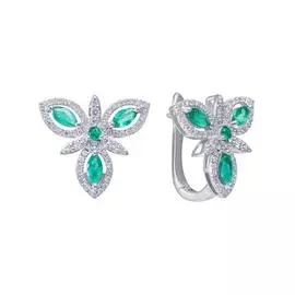 Серьги с английским замком из золота ME36523-WD-EM_SR_EM_EM_WG