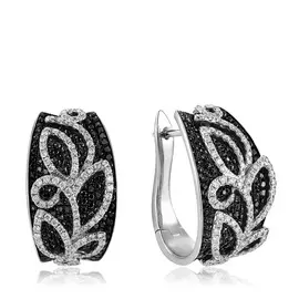 Серьги с английским замком из золота мзE07455