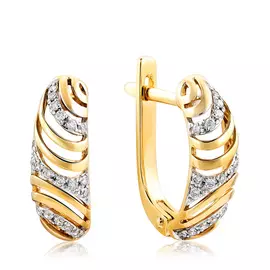 Серьги с английским замком из золота мзE 45145