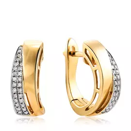 Серьги с английским замком из золота мзHF04576E-Y