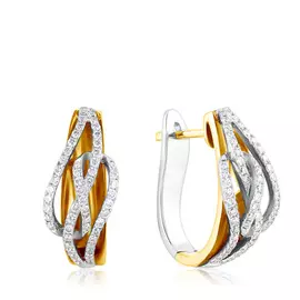 Серьги с английским замком из золота мзJ11539E