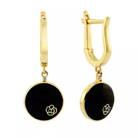 Серьги с английским замком из золота NRHE44