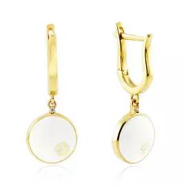 Серьги с английским замком из золота NRHE44-W