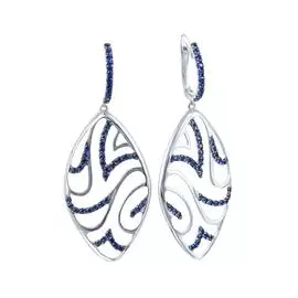 Серьги с английским замком из золота NW0001H-W_S_SA_WG