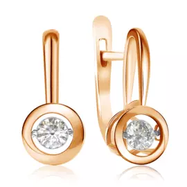 Серьги с английским замком из золота RD16319004000