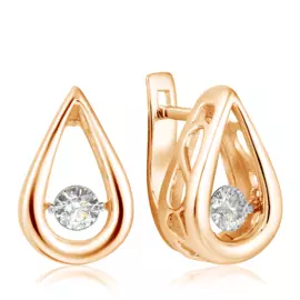 Серьги с английским замком из золота RD16319319000