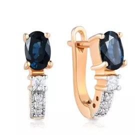 Серьги с английским замком из золота С10692с