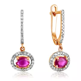 Серьги с английским замком из золота С10728р