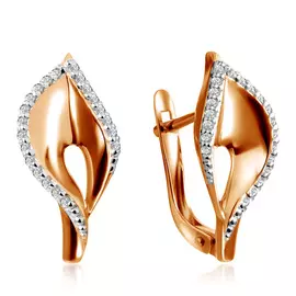 Серьги с английским замком из золота С132-4516