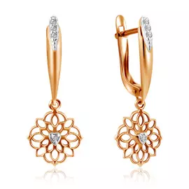 Серьги с английским замком из золота С132-4717-Л3