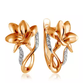 Серьги с английским замком из золота С132-4792