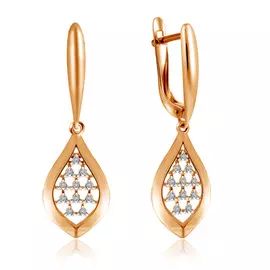 Серьги с английским замком из золота С132-4825