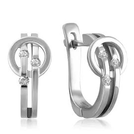 Серьги с английским замком из золота Сг121б