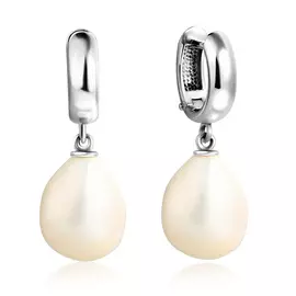 Серьги с английским замком из золота СПет58 Б-Ббар