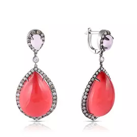 Серьги с английским замком из золота юаE11554ZPQ