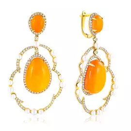 Серьги с английским замком из золота юаE11556WQRO