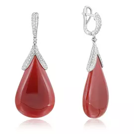 Серьги с английским замком из золота юэE48298