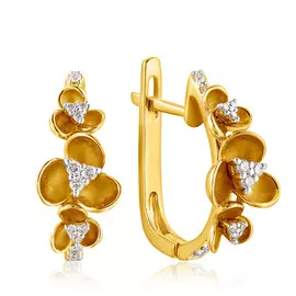 Серьги с английским замком из золота юлU132DWC4