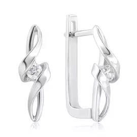 Серьги с английским замком из золота юнDE83975