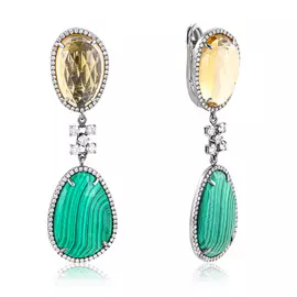 Серьги с английским замком из золота юоE23901