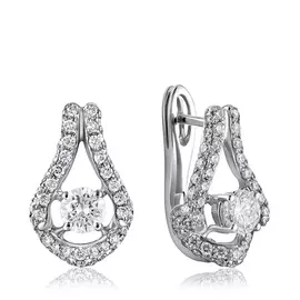 Серьги с английским замком из золота юоE24268