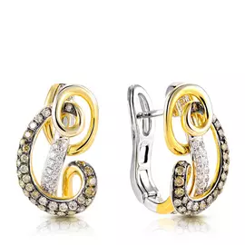 Серьги с английским замком из золота юоE24511