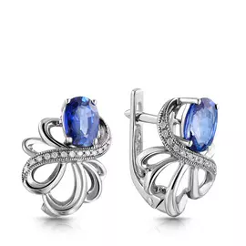 Серьги с английским замком из золота юпE-47026