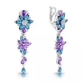 Серьги с английским замком из золота юпE-50275