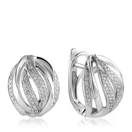 Серьги с английским замком из золота юпE-50672