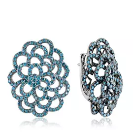 Серьги с английским замком из золота юпE-50673