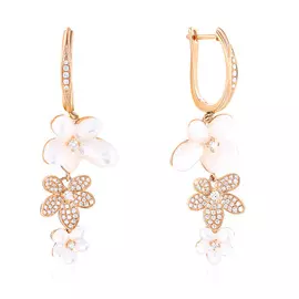 Серьги с английским замком из золота юряDE0909B