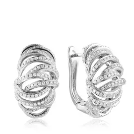 Серьги с английским замком из золота юряDE1076