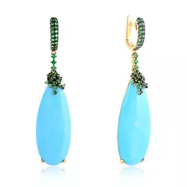 Серьги с английским замком из золота юсHF05002E-Y