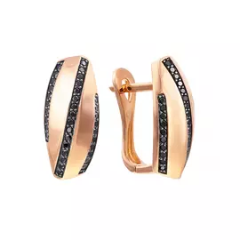 Серьги с английским замком из золота V448A_PINKDB_SR_DB_PINK